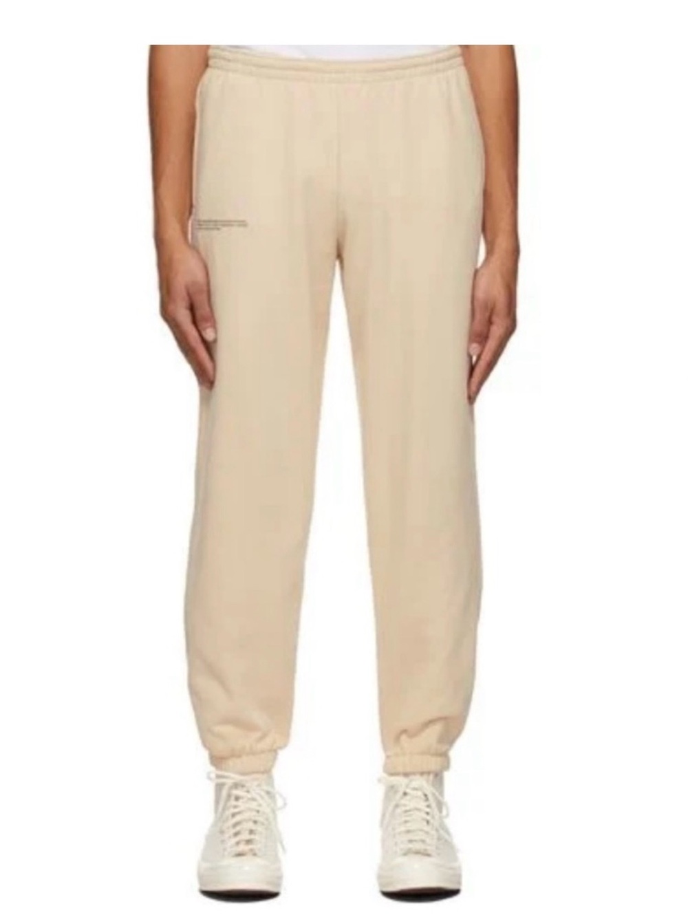 PANGAIA XS Cream Organic Recycled Cotton Track Pants Joggers